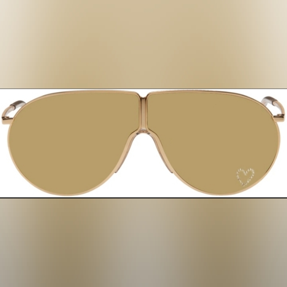 Stella McCartney Gorgeous Gold Metal & Mirrored Aviator Sunglass NWT - Picture 6 of 16